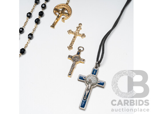 1660560 · Collection of Catholic Devotional Crosses & Beads - Lot of 4
