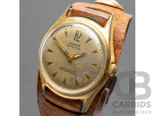 Vintage Anker 21 Rubies German Mechanical Watch