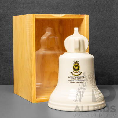 Operation Slipper International Coalition Against Terrorism 2002-2003 Tawny Port in Ceramic Croc and Presentation Case