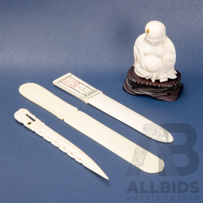 Collection of Vintage Oriental Ivory - Lot of 4