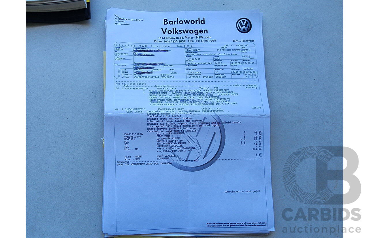 5/2006 Volkswagen Golf 2.0 TDI Comfortline 1K 5d Hatchback Grey 2.0L