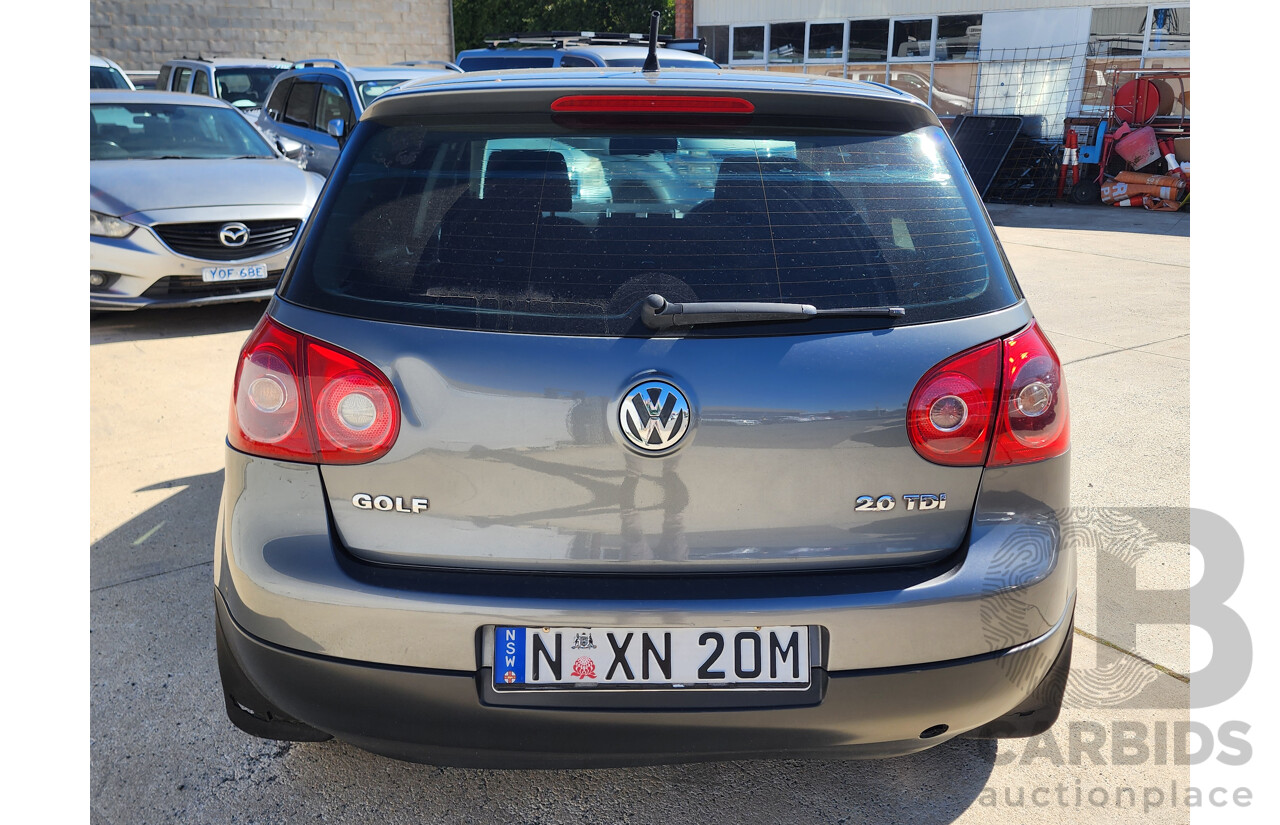 5/2006 Volkswagen Golf 2.0 TDI Comfortline 1K 5d Hatchback Grey 2.0L