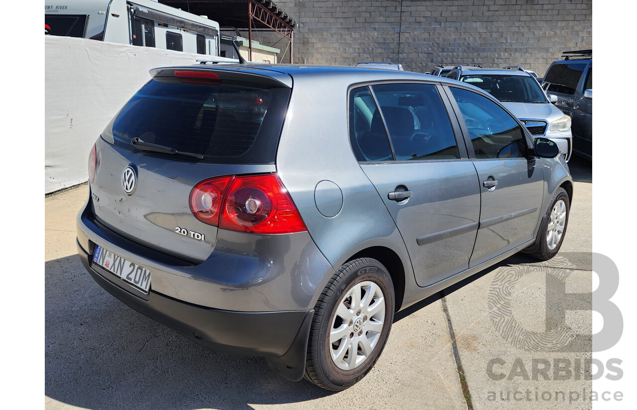 5/2006 Volkswagen Golf 2.0 TDI Comfortline 1K 5d Hatchback Grey 2.0L