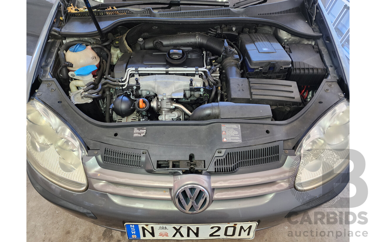 5/2006 Volkswagen Golf 2.0 TDI Comfortline 1K 5d Hatchback Grey 2.0L