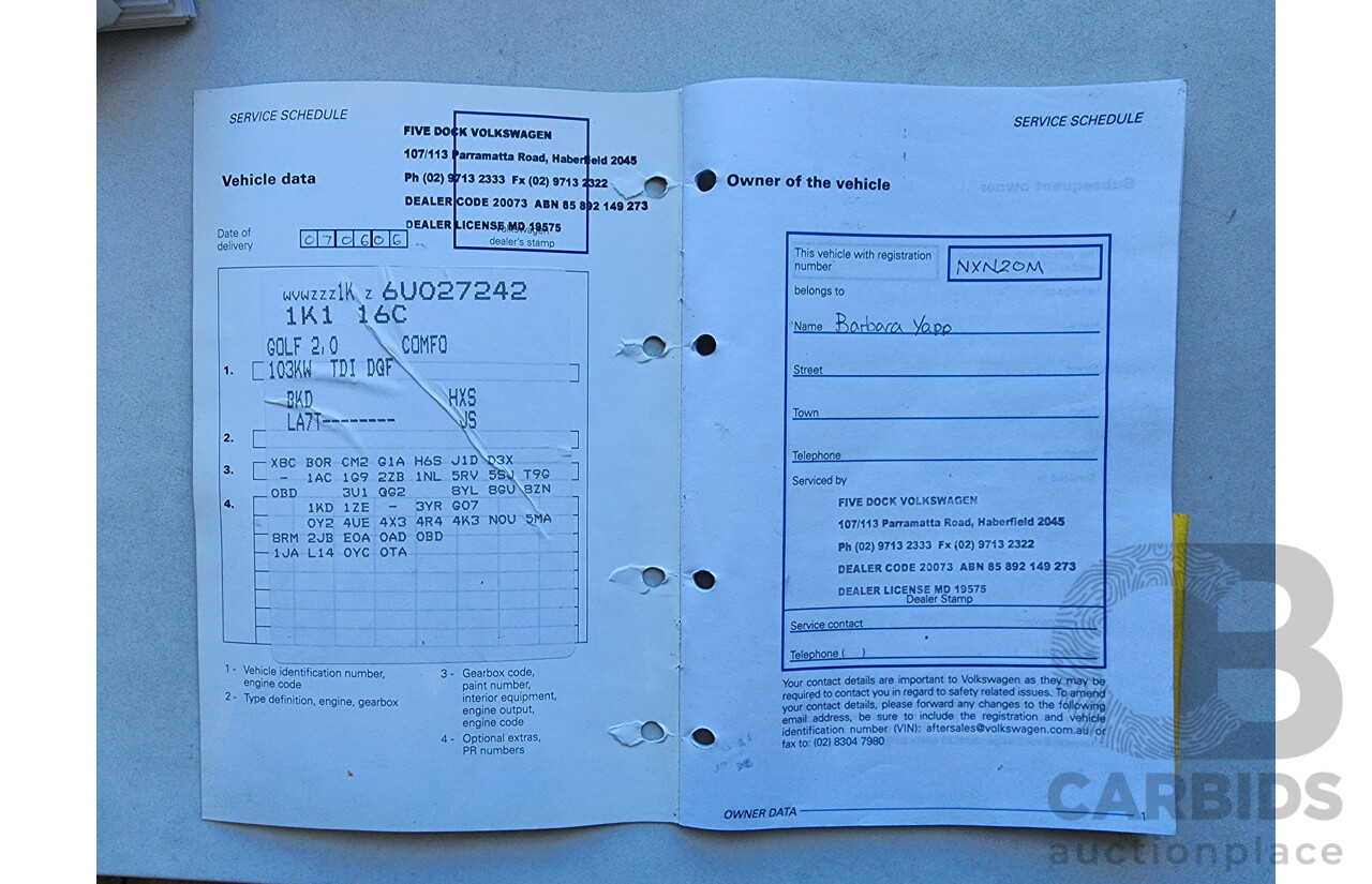 5/2006 Volkswagen Golf 2.0 TDI Comfortline 1K 5d Hatchback Grey 2.0L
