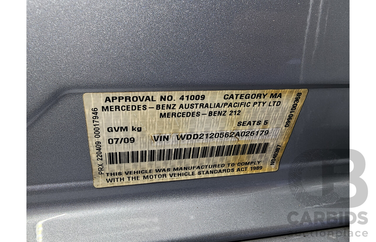 7/2009 Mercedes-Benz E350 Avantgarde 212 4d Sedan Silver 3.5L