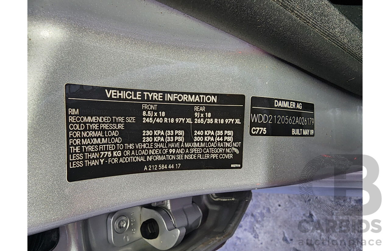 7/2009 Mercedes-Benz E350 Avantgarde 212 4d Sedan Silver 3.5L