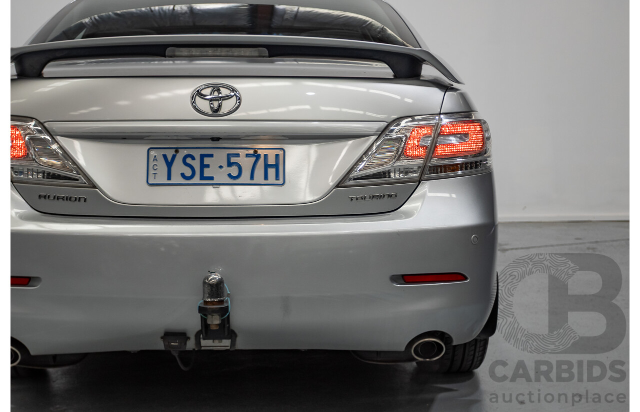 7/2011 Toyota Aurion Touring SE GSV40R 4D Sedan Titanium Silver Metallic V6 3.5L