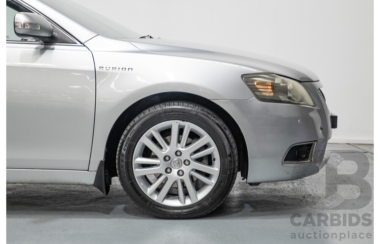 7/2011 Toyota Aurion Touring SE GSV40R 4D Sedan Titanium Silver Metallic V6 3.5L