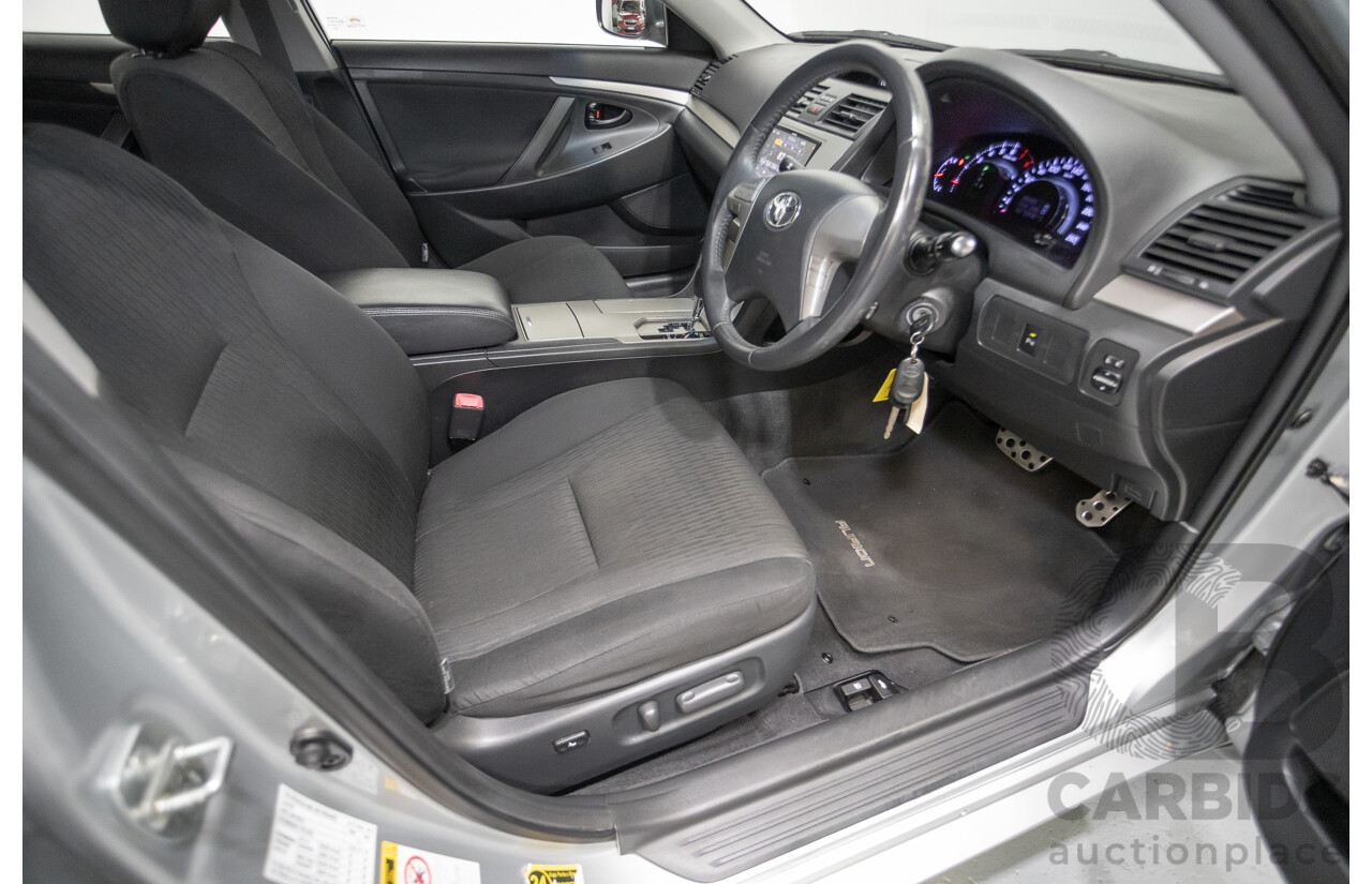 7/2011 Toyota Aurion Touring SE GSV40R 4D Sedan Titanium Silver Metallic V6 3.5L
