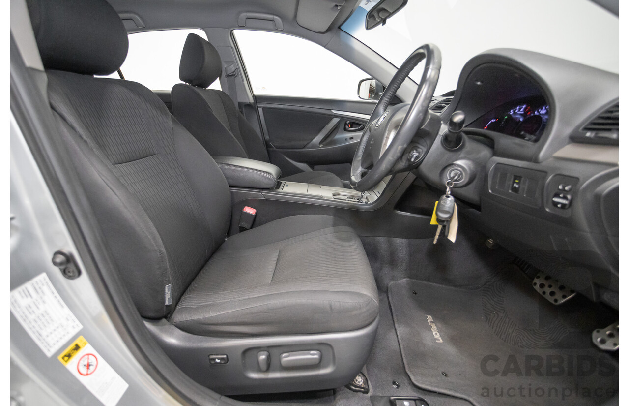 7/2011 Toyota Aurion Touring SE GSV40R 4D Sedan Titanium Silver Metallic V6 3.5L