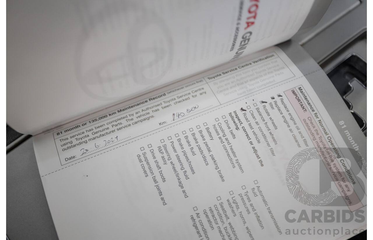 7/2011 Toyota Aurion Touring SE GSV40R 4D Sedan Titanium Silver Metallic V6 3.5L