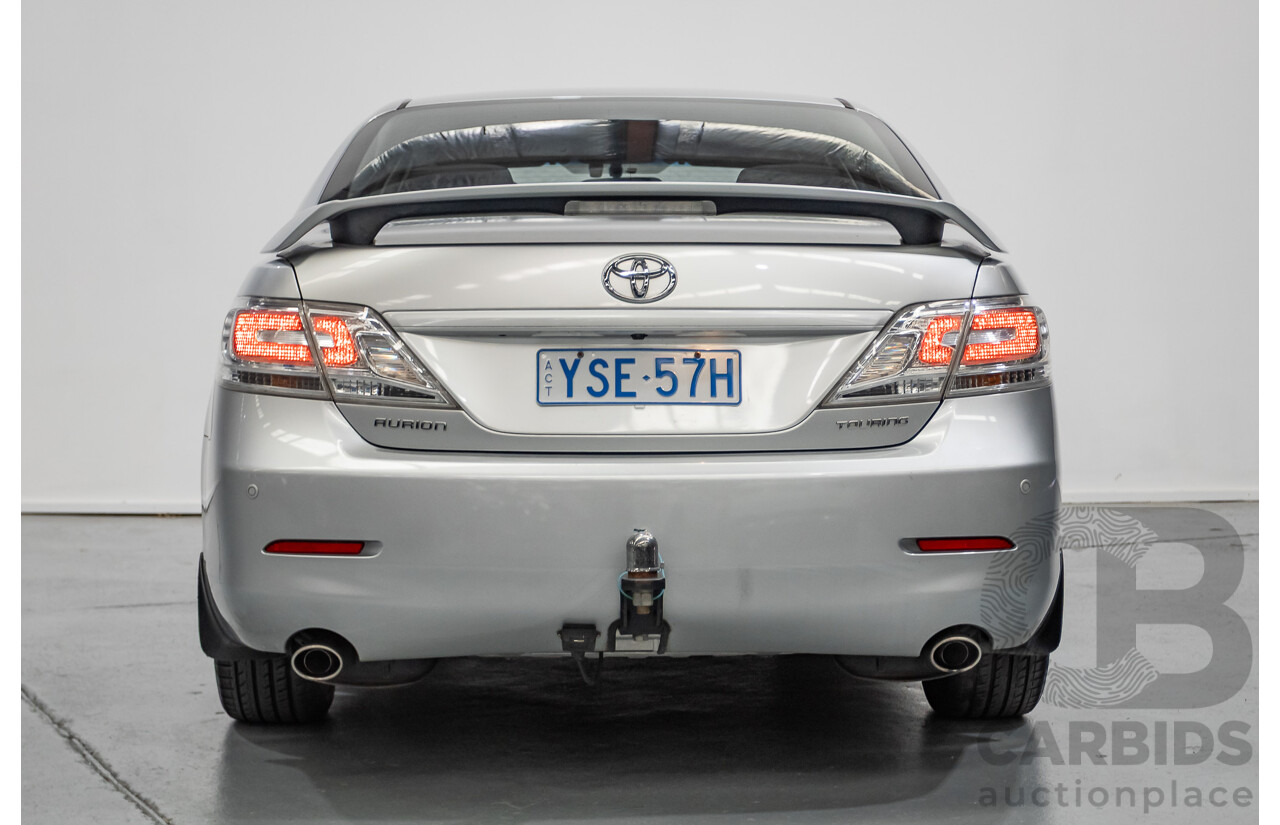 7/2011 Toyota Aurion Touring SE GSV40R 4D Sedan Titanium Silver Metallic V6 3.5L