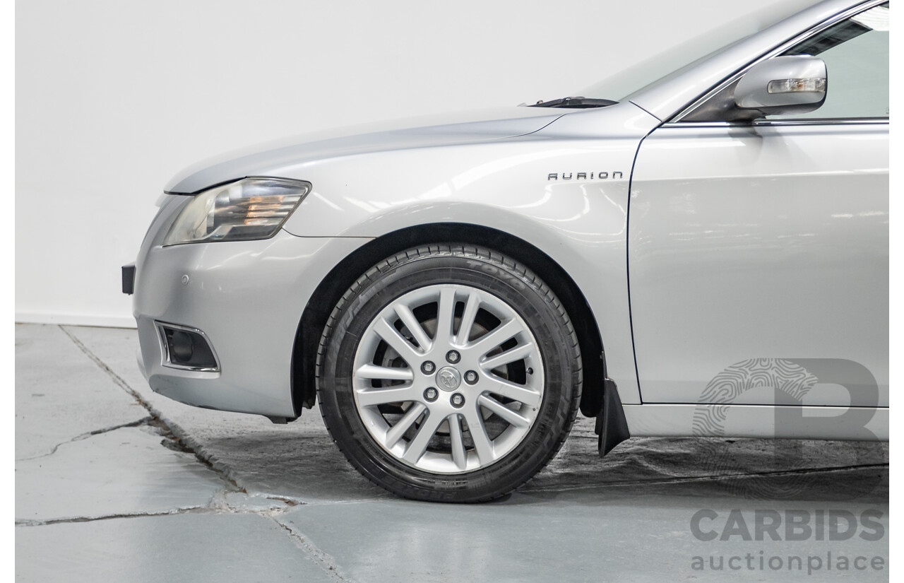 7/2011 Toyota Aurion Touring SE GSV40R 4D Sedan Titanium Silver Metallic V6 3.5L