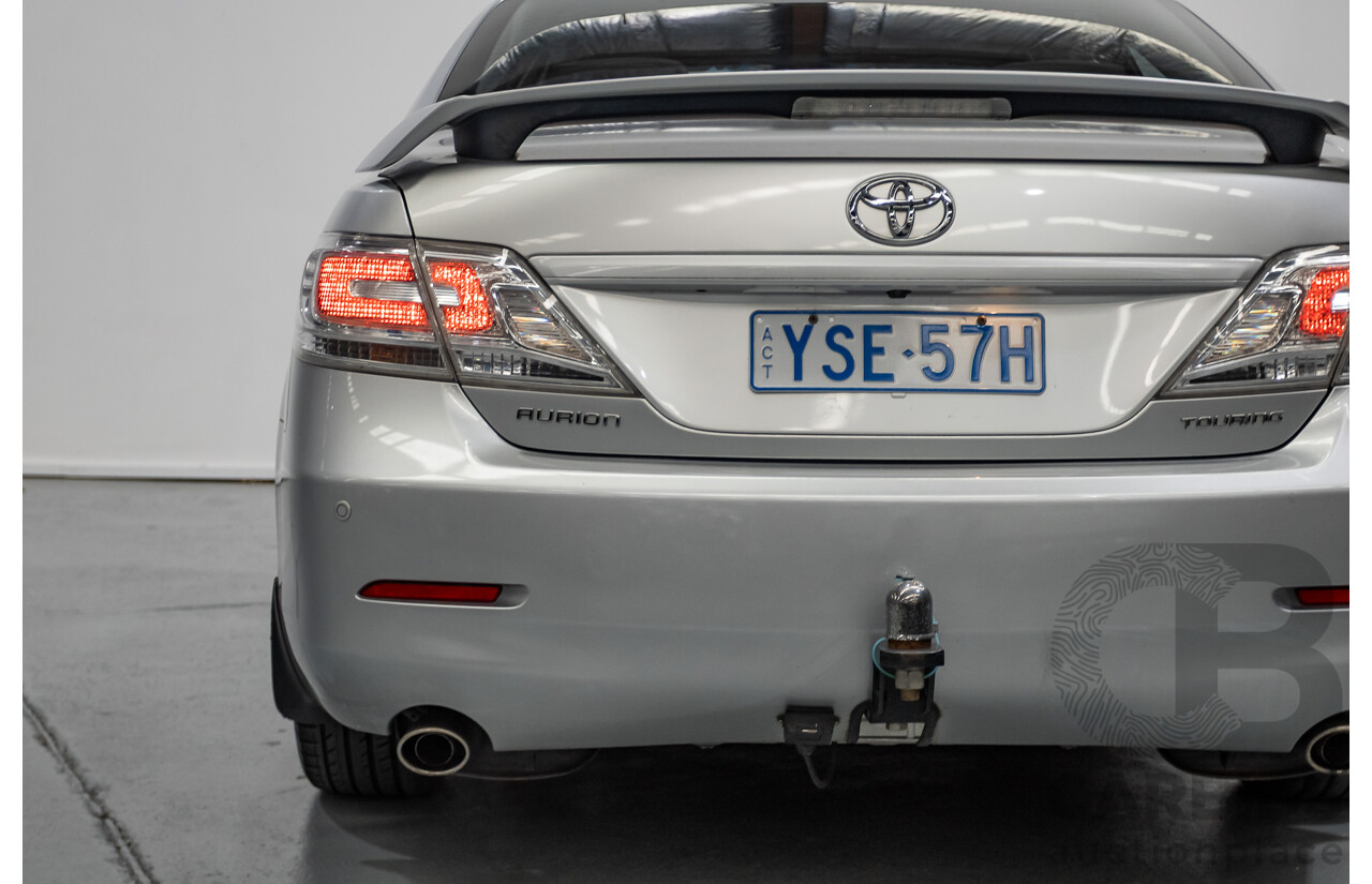 7/2011 Toyota Aurion Touring SE GSV40R 4D Sedan Titanium Silver Metallic V6 3.5L