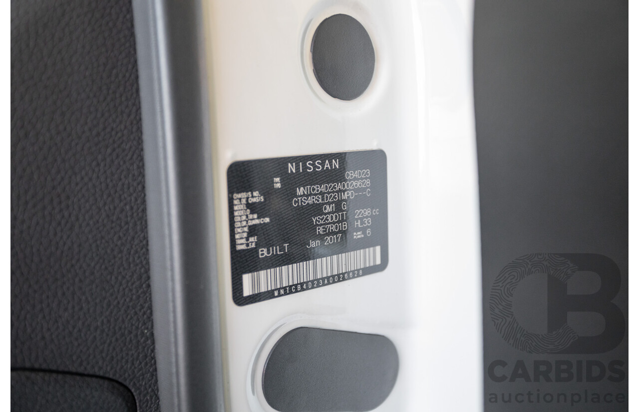 03/2017 Nissan Navara SL (4x4) D23 SERIES II Dual Cab Utility White Turbo Diesel 2.3L