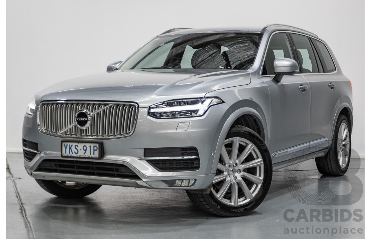 1/2016 Volvo XC90 D5 2.0 Inscription (AWD) 256 MY16 4D Wagon Electric Silver Metallic Twin Tubro Diesel 2.0L