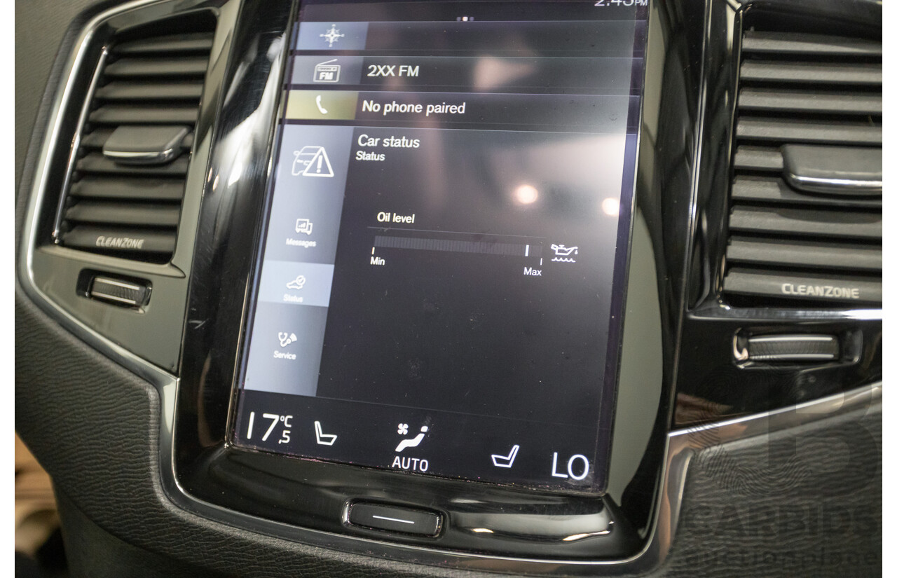 1/2016 Volvo XC90 D5 2.0 Inscription (AWD) 256 MY16 4D Wagon Electric Silver Metallic Twin Tubro Diesel 2.0L