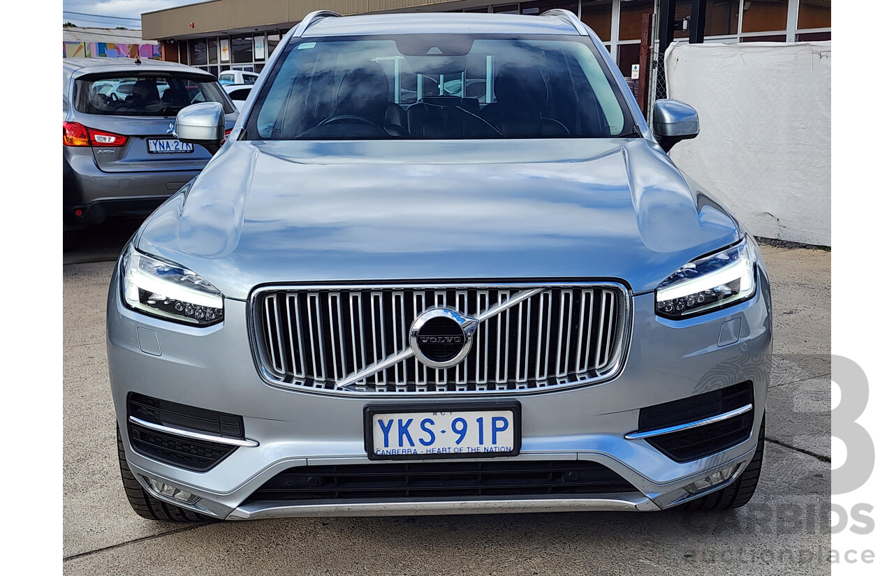 1/2016 Volvo XC90 D5 2.0 Inscription (AWD) 256 MY16 4D Wagon Electric Silver Metallic Twin Tubro Diesel 2.0L