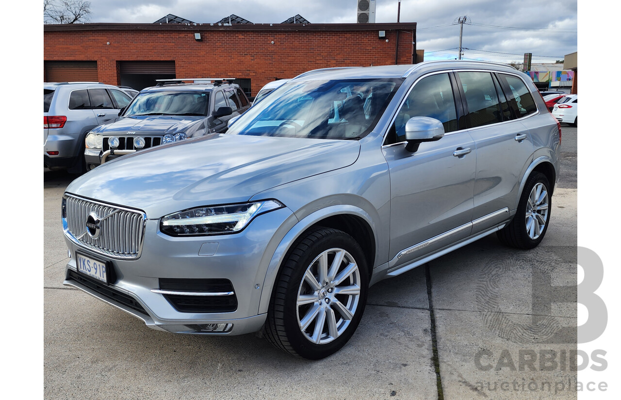 1/2016 Volvo XC90 D5 2.0 Inscription (AWD) 256 MY16 4D Wagon Electric Silver Metallic Twin Tubro Diesel 2.0L