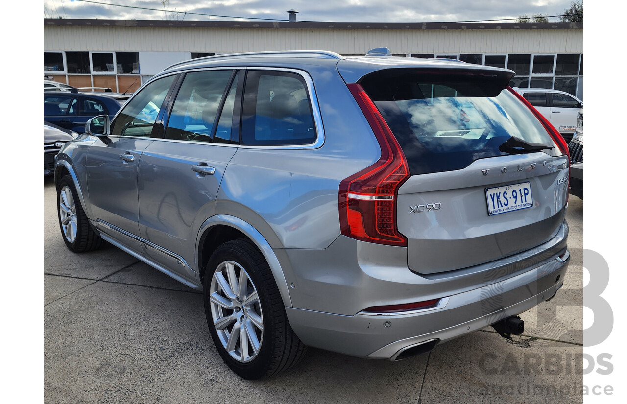 1/2016 Volvo XC90 D5 2.0 Inscription (AWD) 256 MY16 4D Wagon Electric Silver Metallic Twin Tubro Diesel 2.0L