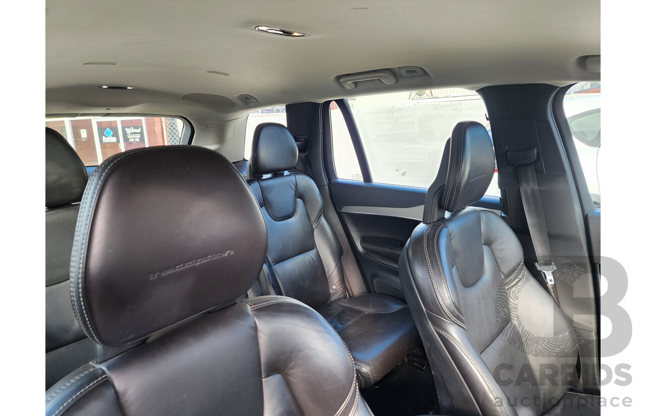 1/2016 Volvo XC90 D5 2.0 Inscription (AWD) 256 MY16 4D Wagon Electric Silver Metallic Twin Tubro Diesel 2.0L