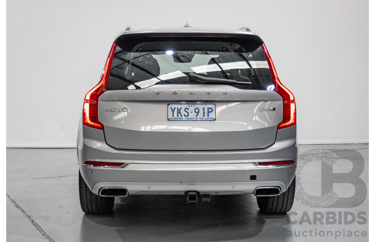 1/2016 Volvo XC90 D5 2.0 Inscription (AWD) 256 MY16 4D Wagon Electric Silver Metallic Twin Tubro Diesel 2.0L