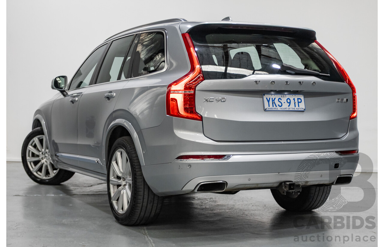 1/2016 Volvo XC90 D5 2.0 Inscription (AWD) 256 MY16 4D Wagon Electric Silver Metallic Twin Tubro Diesel 2.0L