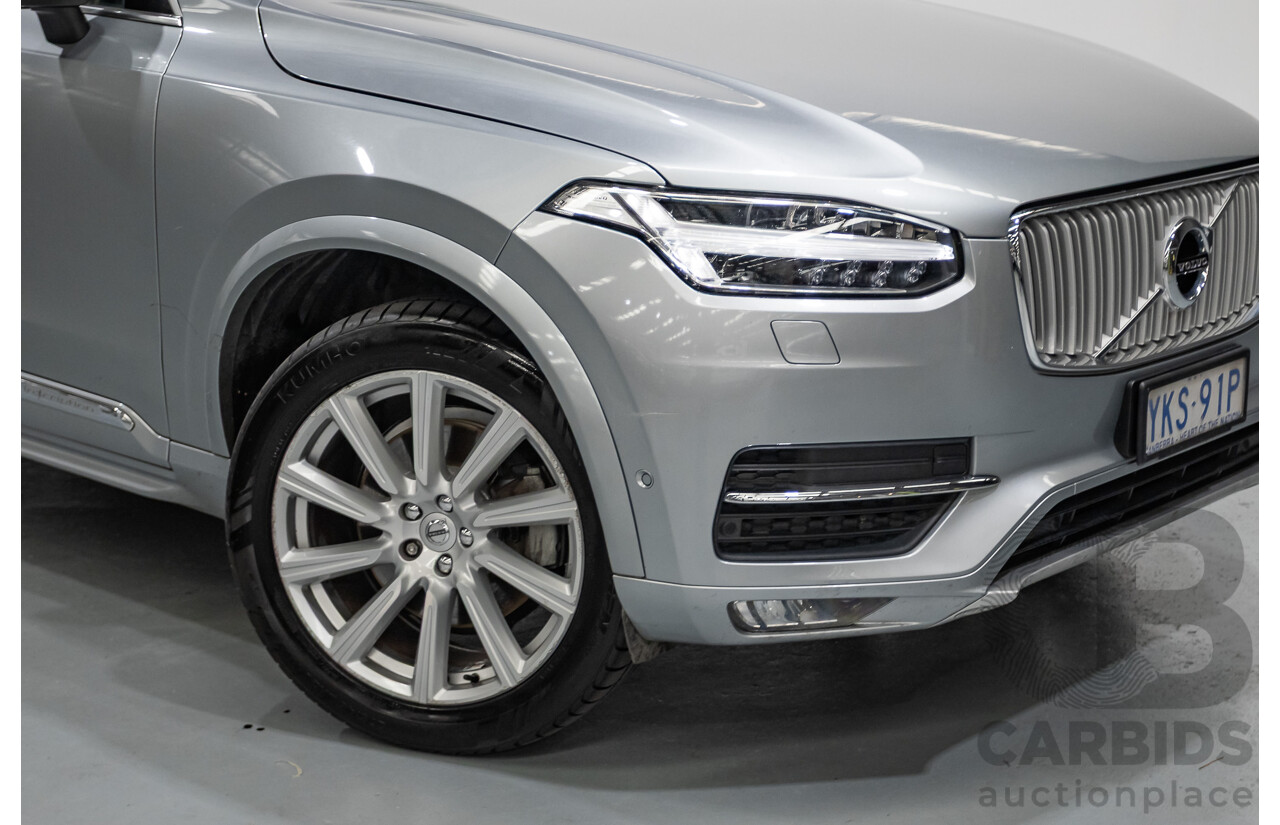 1/2016 Volvo XC90 D5 2.0 Inscription (AWD) 256 MY16 4D Wagon Electric Silver Metallic Twin Tubro Diesel 2.0L