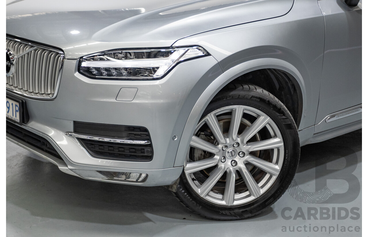 1/2016 Volvo XC90 D5 2.0 Inscription (AWD) 256 MY16 4D Wagon Electric Silver Metallic Twin Tubro Diesel 2.0L