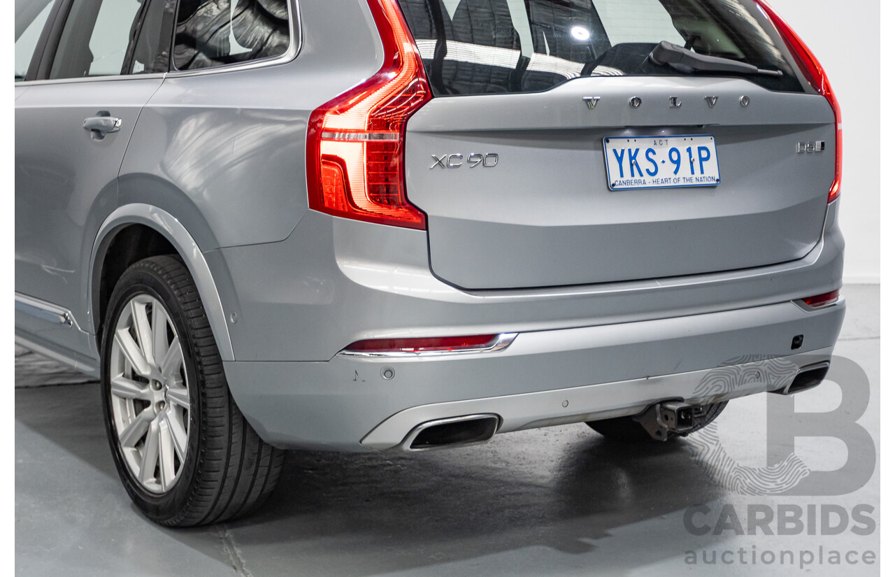 1/2016 Volvo XC90 D5 2.0 Inscription (AWD) 256 MY16 4D Wagon Electric Silver Metallic Twin Tubro Diesel 2.0L