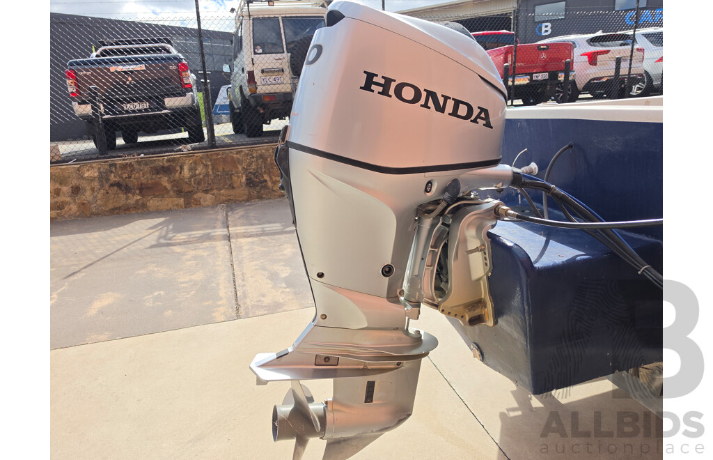 6m Custom Build Centre Console Fibreglass Boat with 60hp Honda Outboard and Trailer