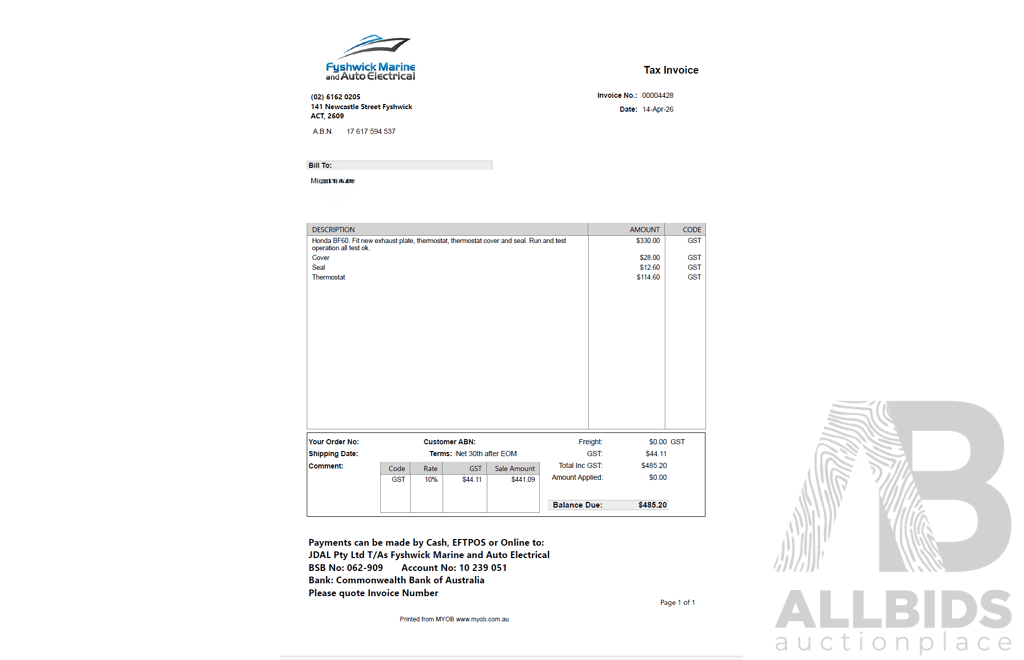 6m Custom Build Centre Console Fibreglass Boat with 60hp Honda Outboard and Trailer