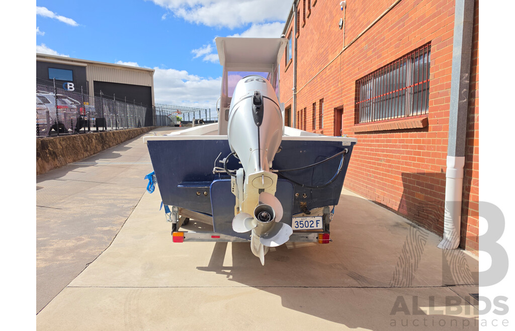 6m Custom Build Centre Console Fibreglass Boat with 60hp Honda Outboard and Trailer