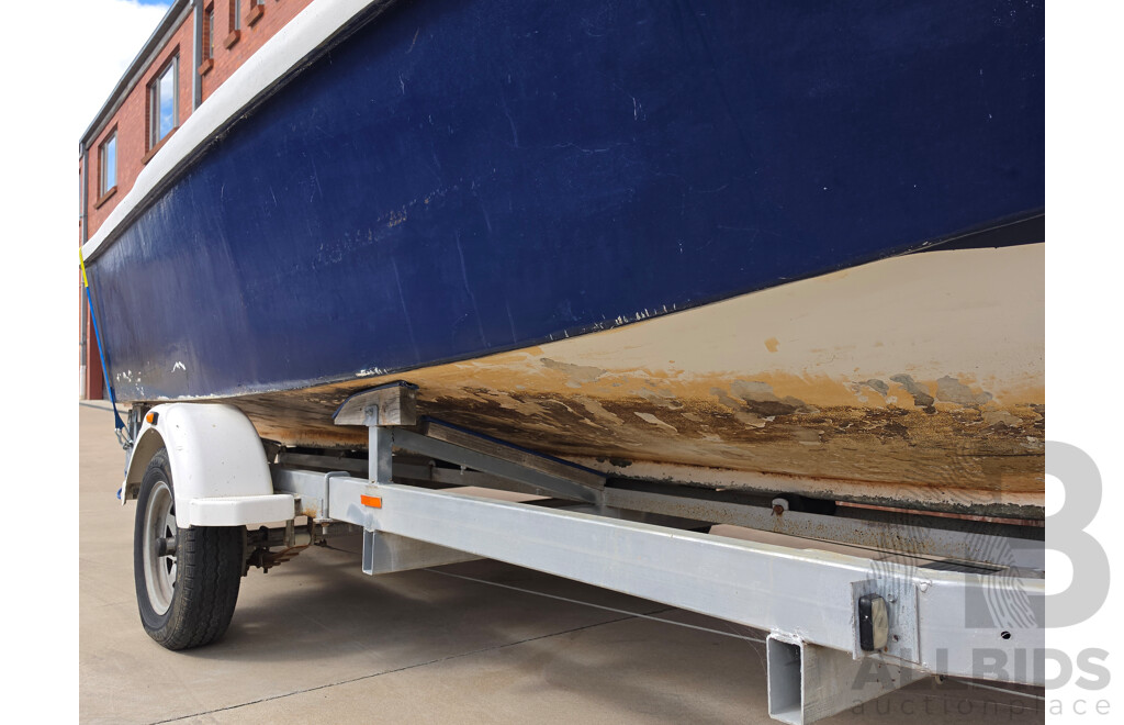 6m Custom Build Centre Console Fibreglass Boat with 60hp Honda Outboard and Trailer