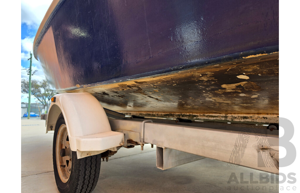 6m Custom Build Centre Console Fibreglass Boat with 60hp Honda Outboard and Trailer