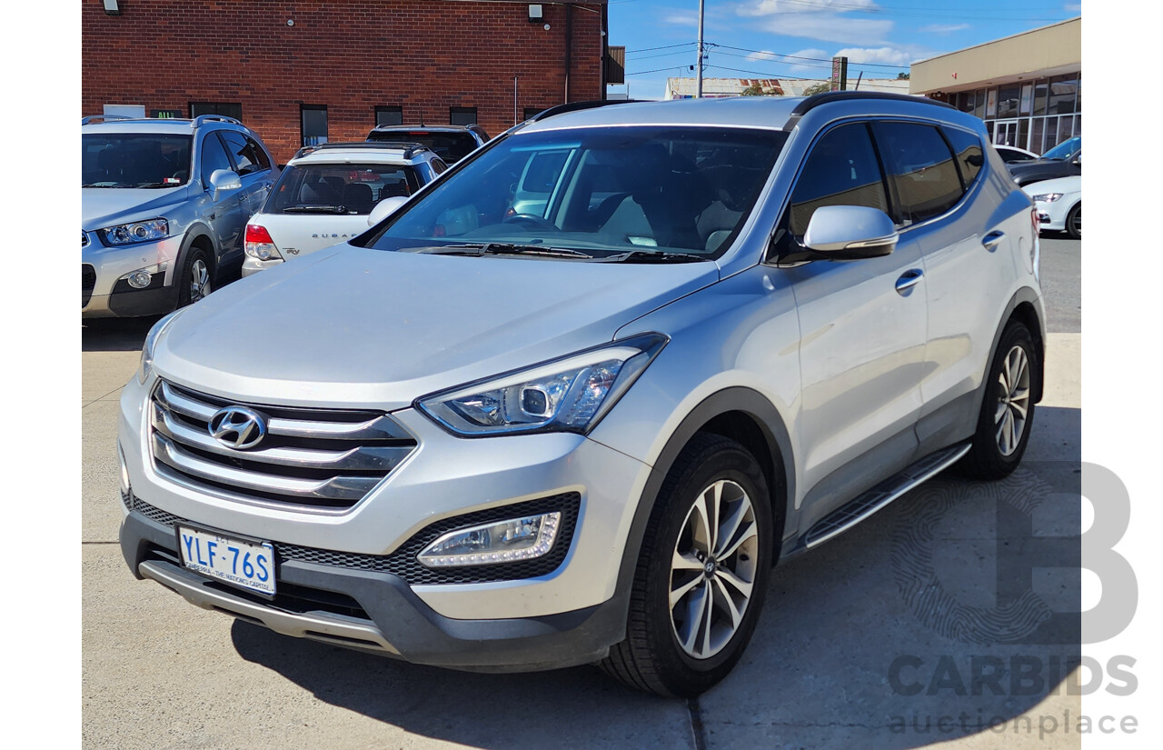 1/2016 Hyundai Santa Fe Elite CRDi (4x4) DM MY15 4d Wagon Silver 2.2L