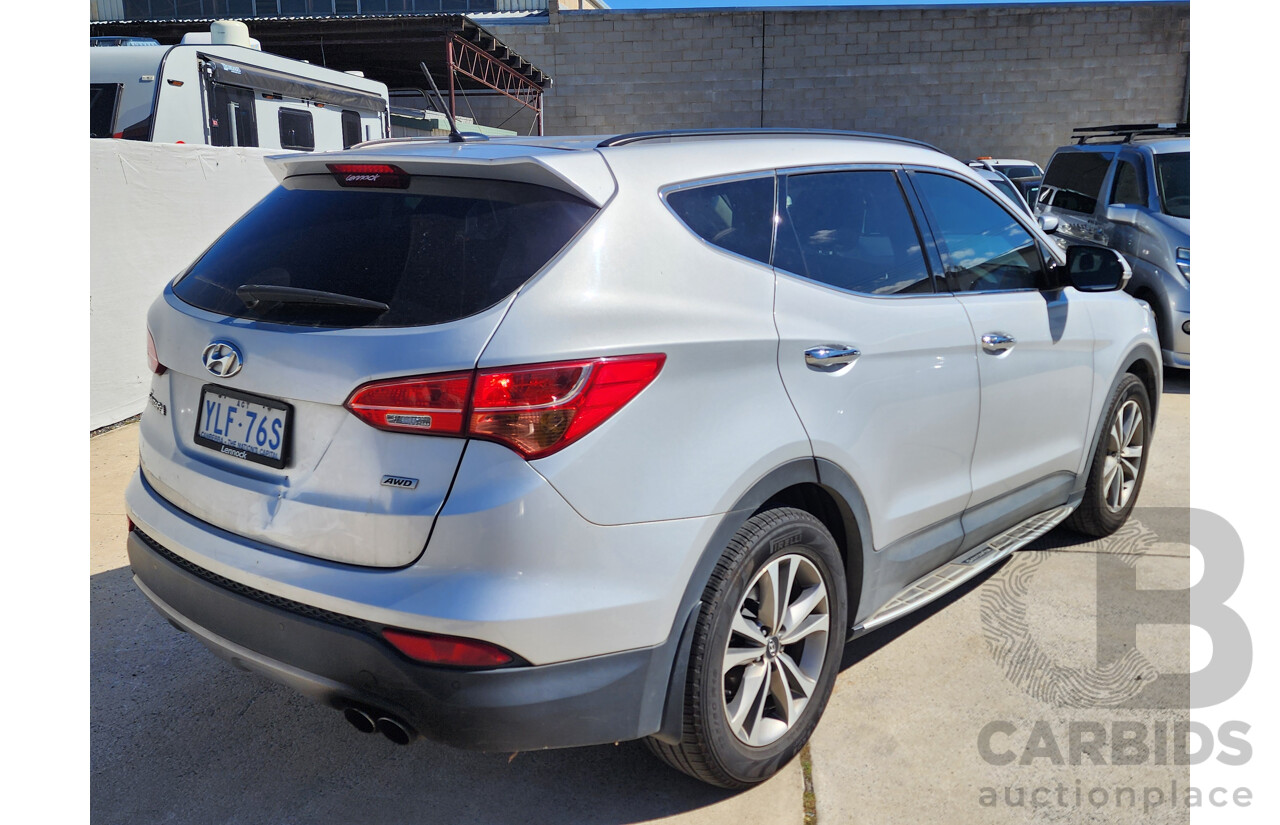 1/2016 Hyundai Santa Fe Elite CRDi (4x4) DM MY15 4d Wagon Silver 2.2L