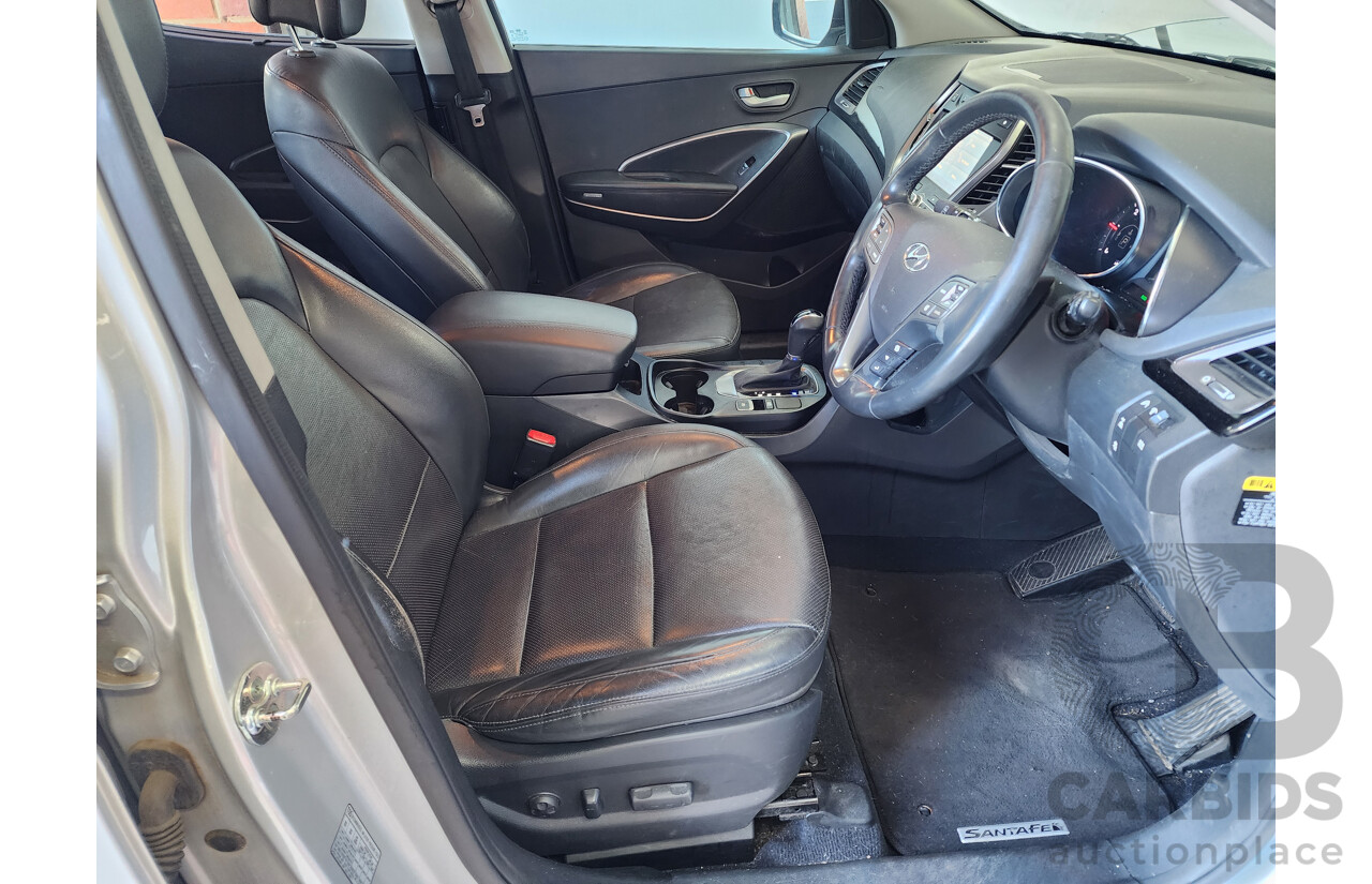 1/2016 Hyundai Santa Fe Elite CRDi (4x4) DM MY15 4d Wagon Silver 2.2L