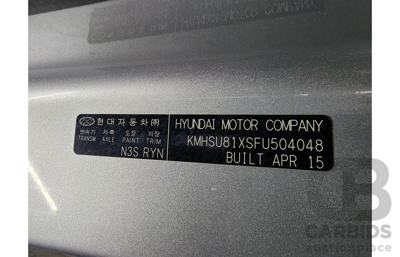 1/2016 Hyundai Santa Fe Elite CRDi (4x4) DM MY15 4d Wagon Silver 2.2L