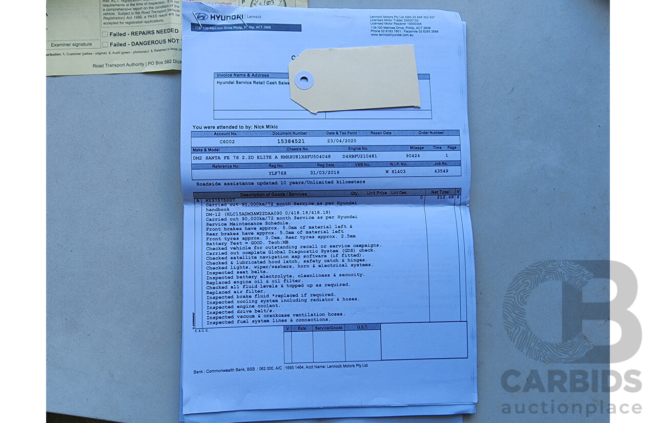 1/2016 Hyundai Santa Fe Elite CRDi (4x4) DM MY15 4d Wagon Silver 2.2L