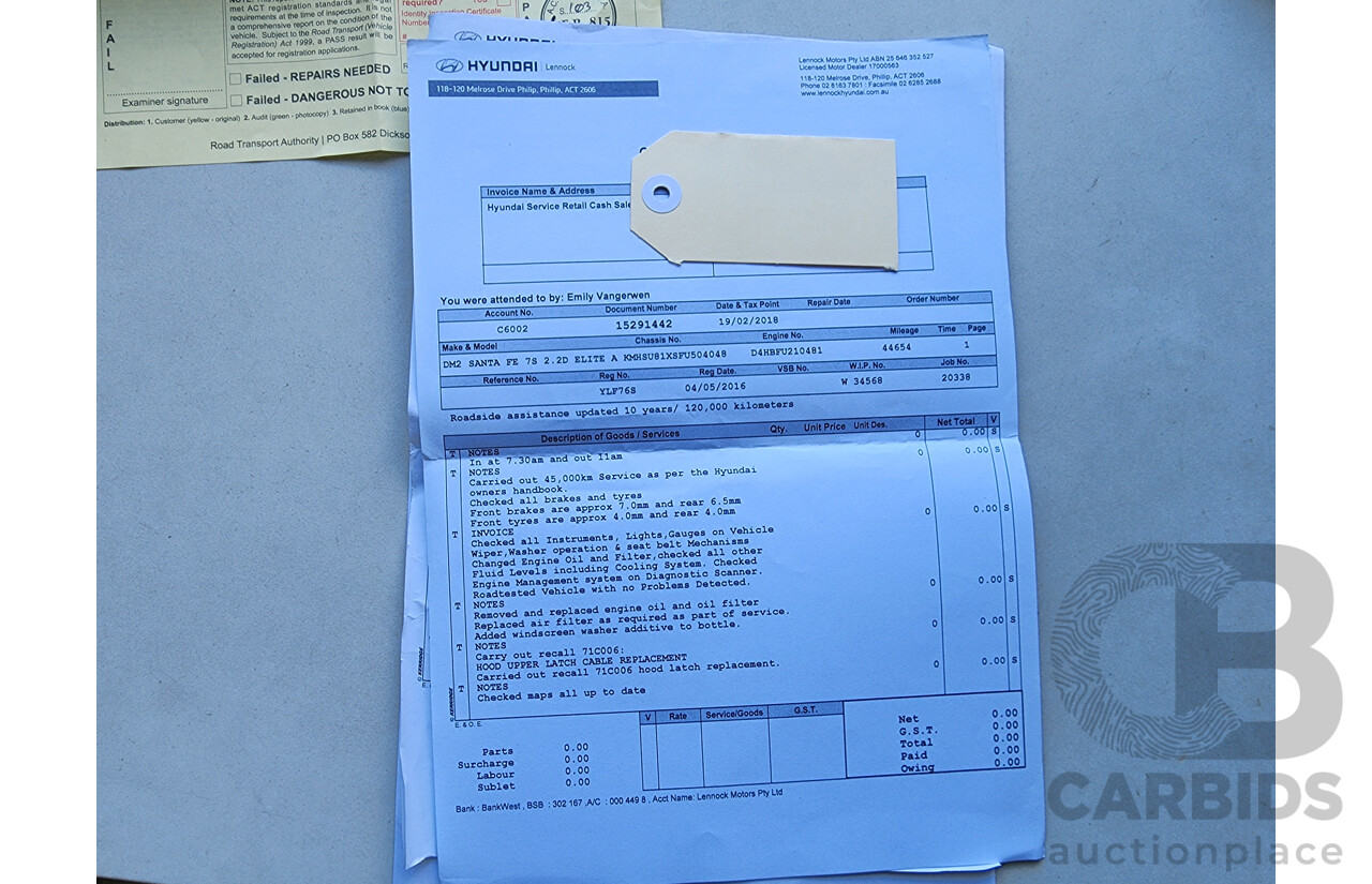 1/2016 Hyundai Santa Fe Elite CRDi (4x4) DM MY15 4d Wagon Silver 2.2L