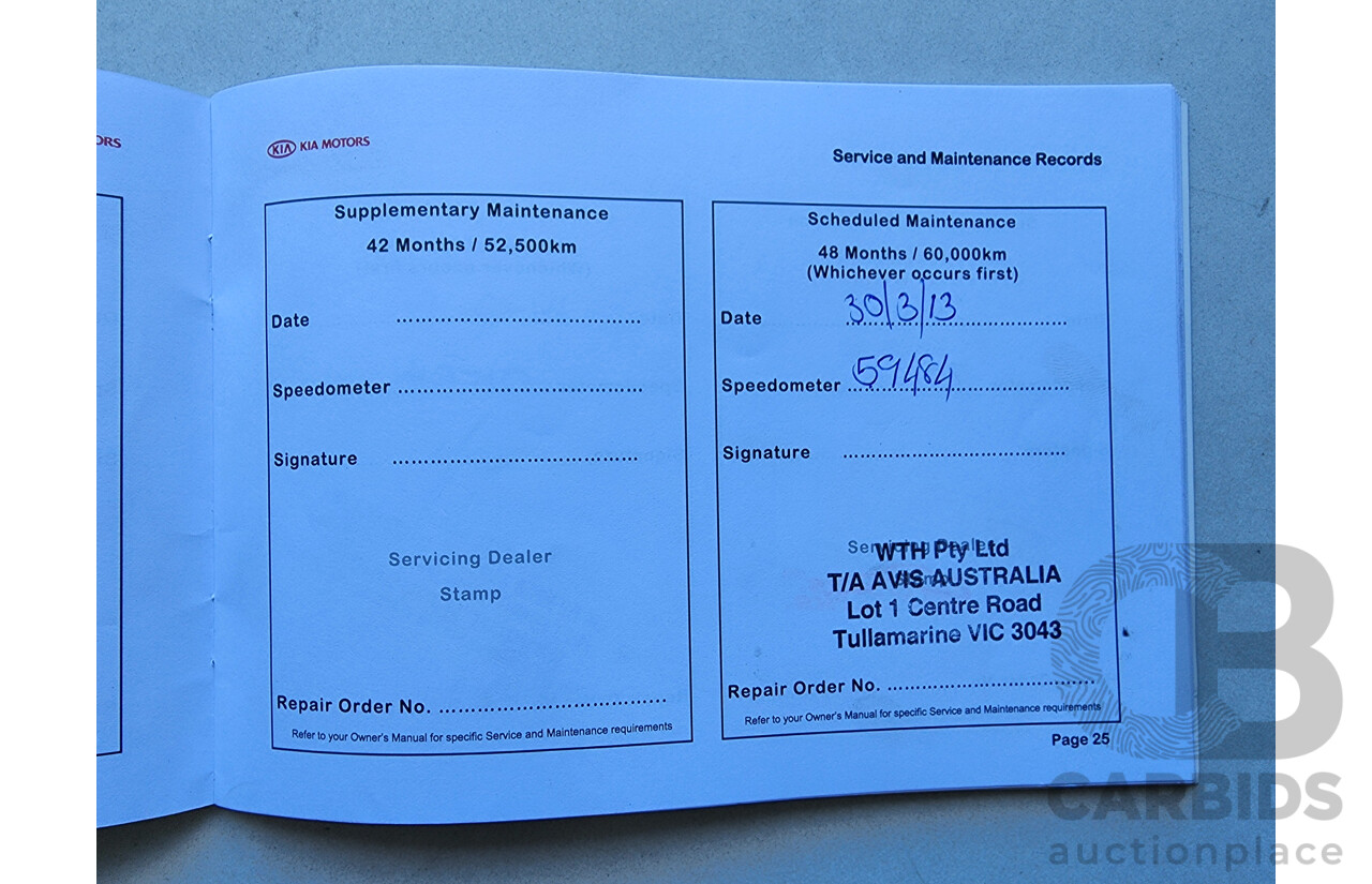 8/2011 Kia Grand Carnival Si VQ MY11 4d Wagon Silver 3.5L