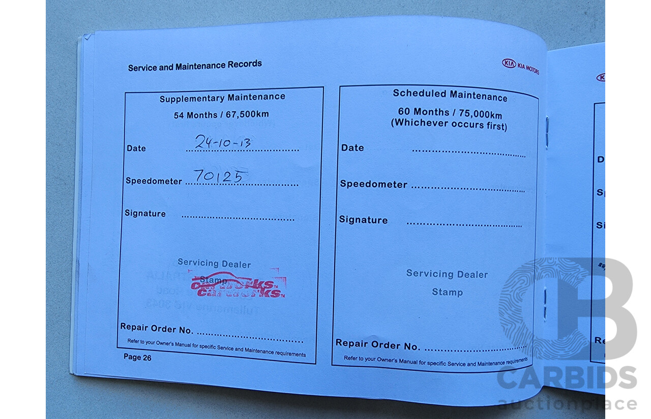 8/2011 Kia Grand Carnival Si VQ MY11 4d Wagon Silver 3.5L