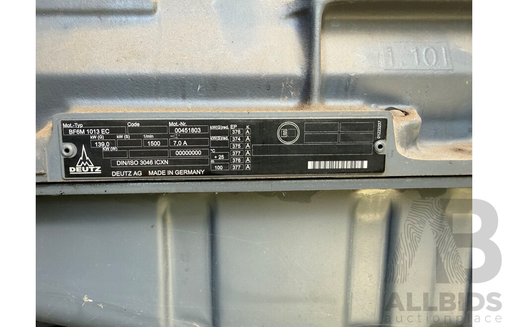 SE Engineering 175KVA Deutz 3 Phase Diesel Powered Generator with External Load Bank