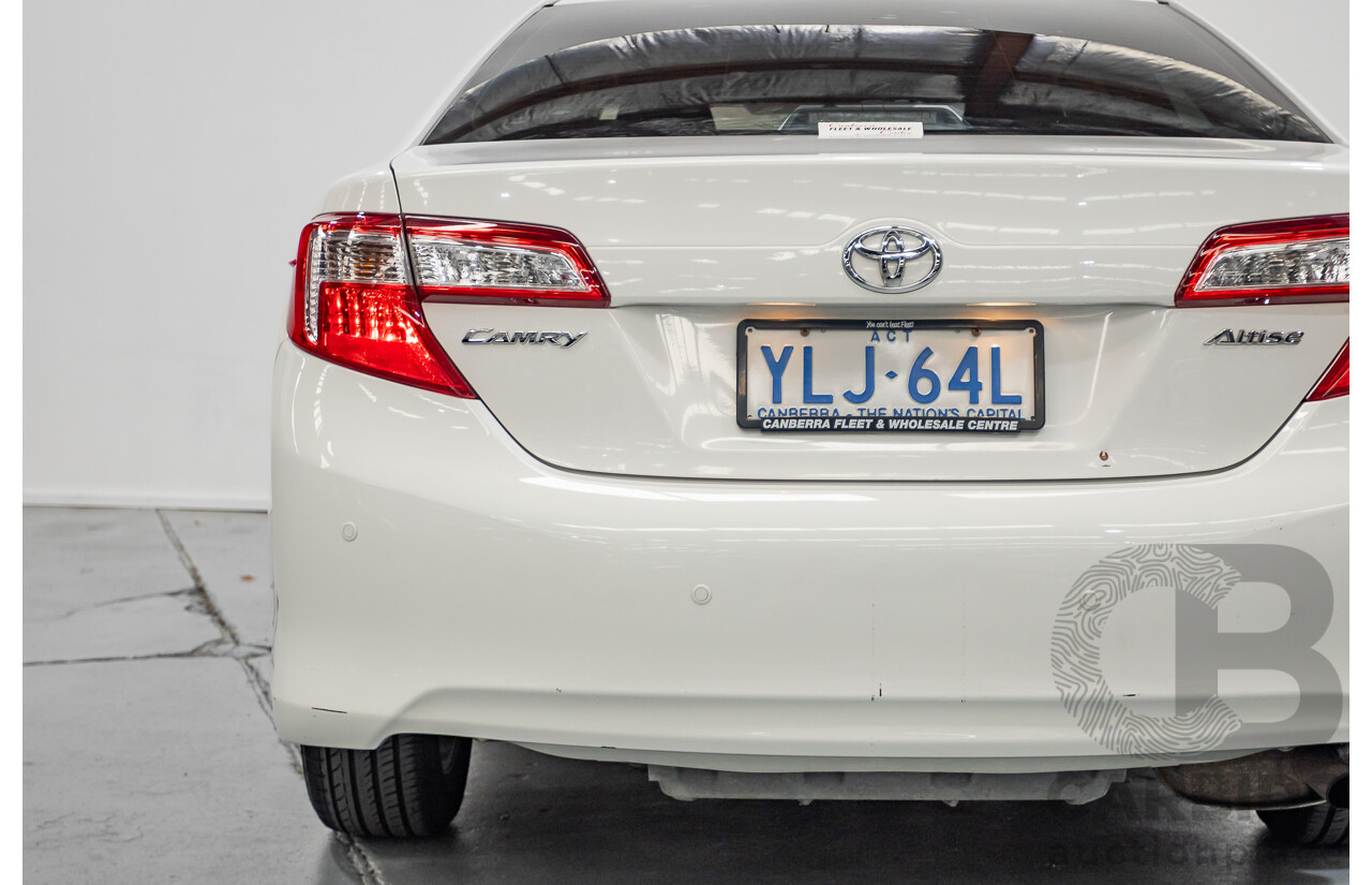 12/2011 Toyota Camry Altise ASV50R 4D Sedan White 2.5L