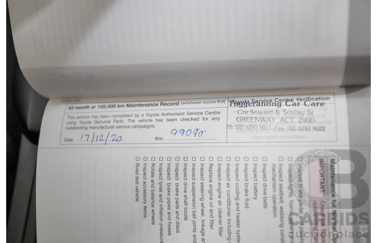 12/2011 Toyota Camry Altise ASV50R 4D Sedan White 2.5L