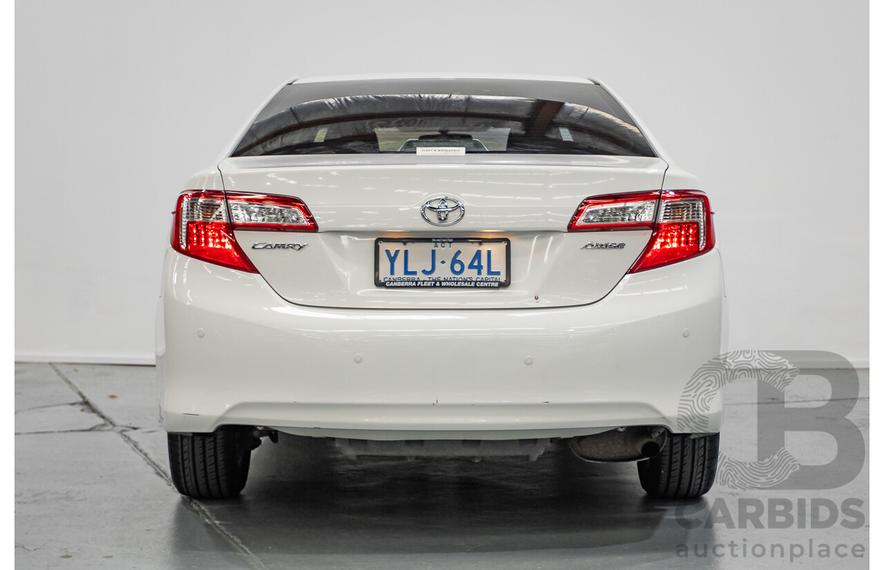 12/2011 Toyota Camry Altise ASV50R 4D Sedan White 2.5L