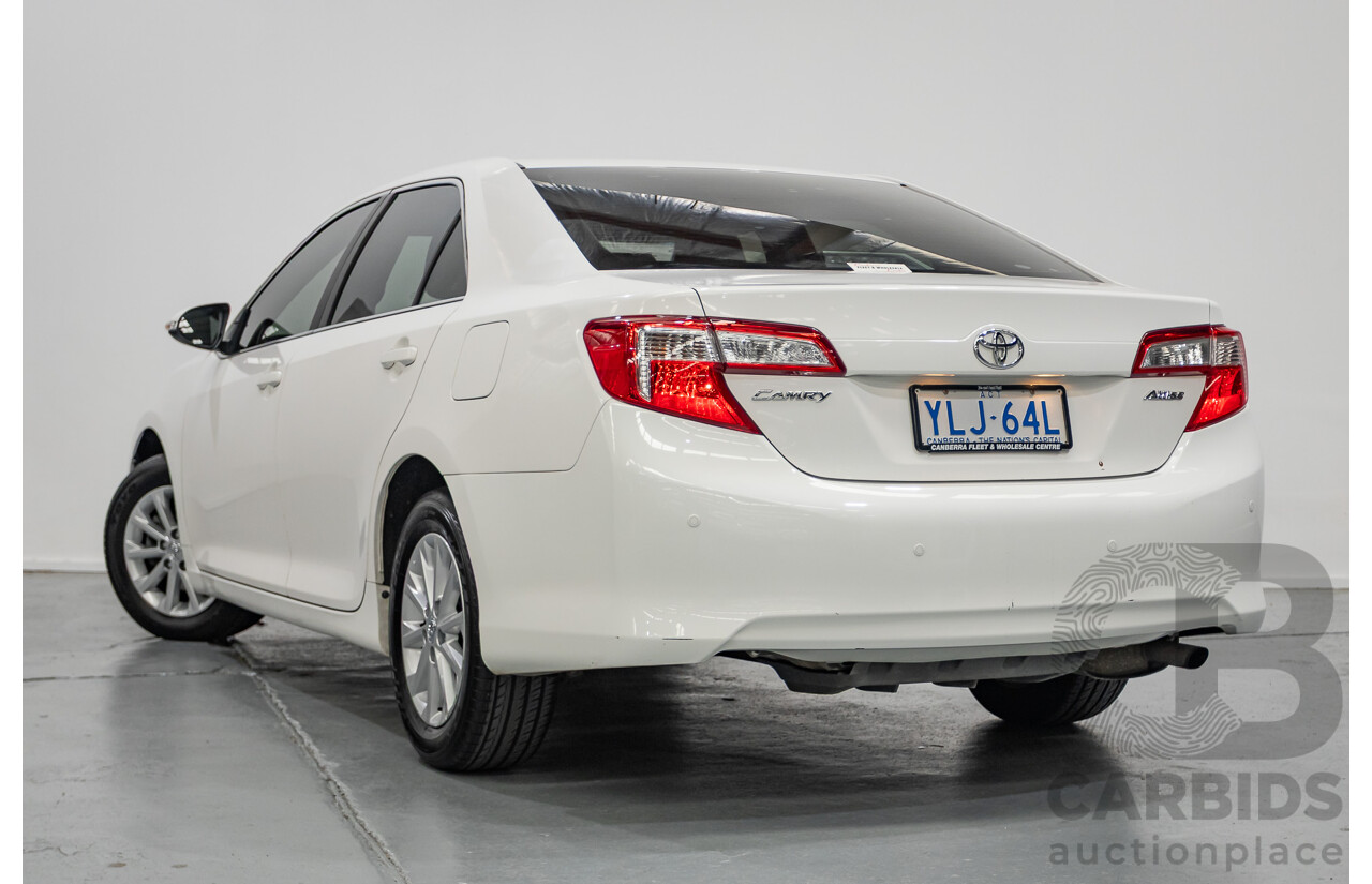 12/2011 Toyota Camry Altise ASV50R 4D Sedan White 2.5L