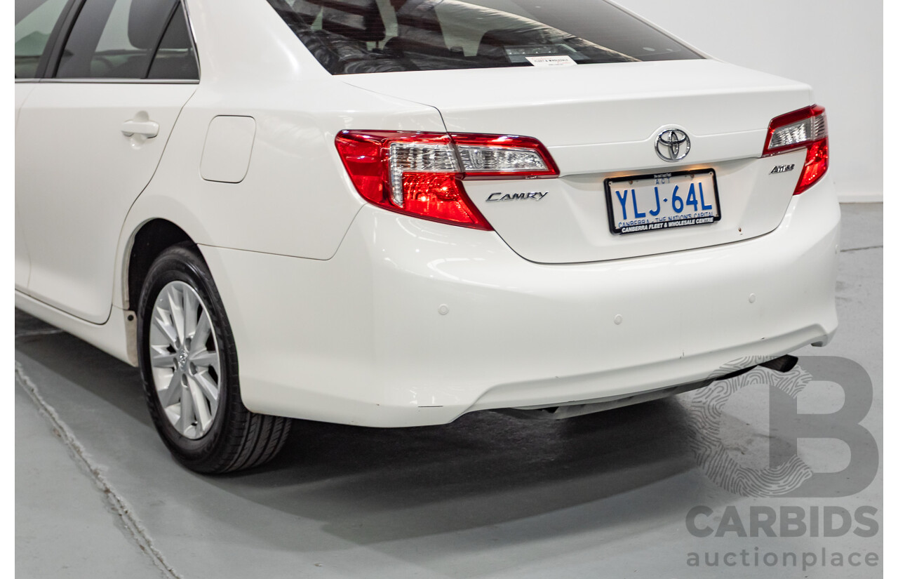 12/2011 Toyota Camry Altise ASV50R 4D Sedan White 2.5L
